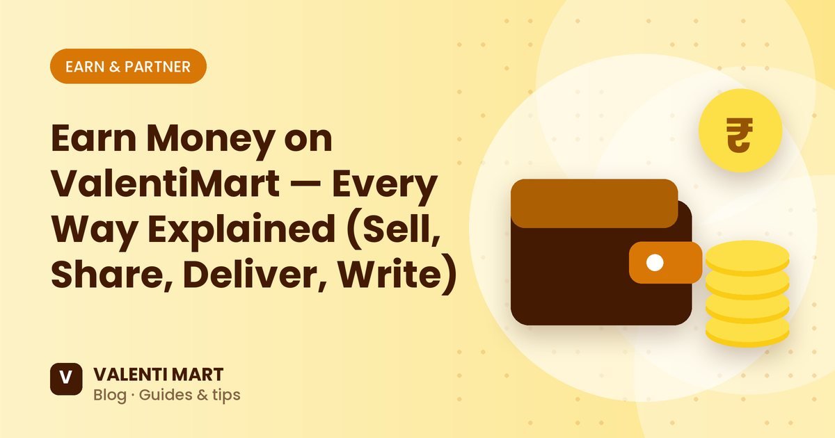 A collage of a seller, a delivery rider, a writer and a content creator each earning online