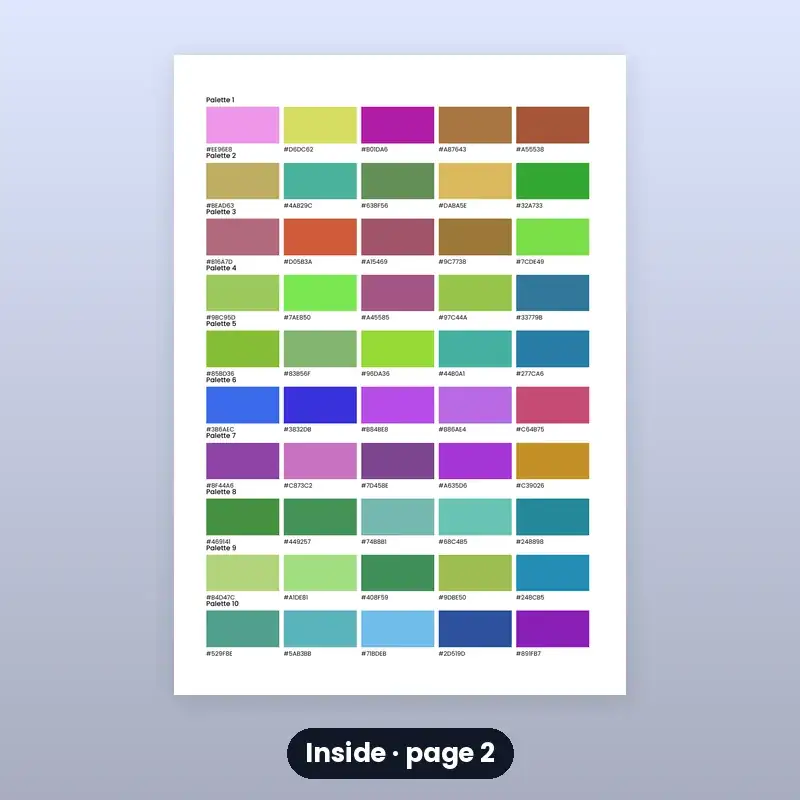 Colour Palette Cards — 60 Palettes — photo 2