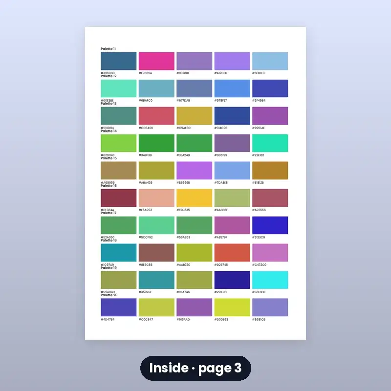 Colour Palette Cards — 60 Palettes — photo 3