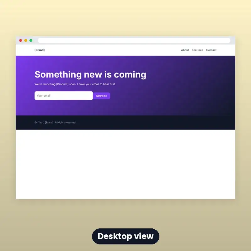 Coming Soon Page Template — HTML & CSS — photo 2