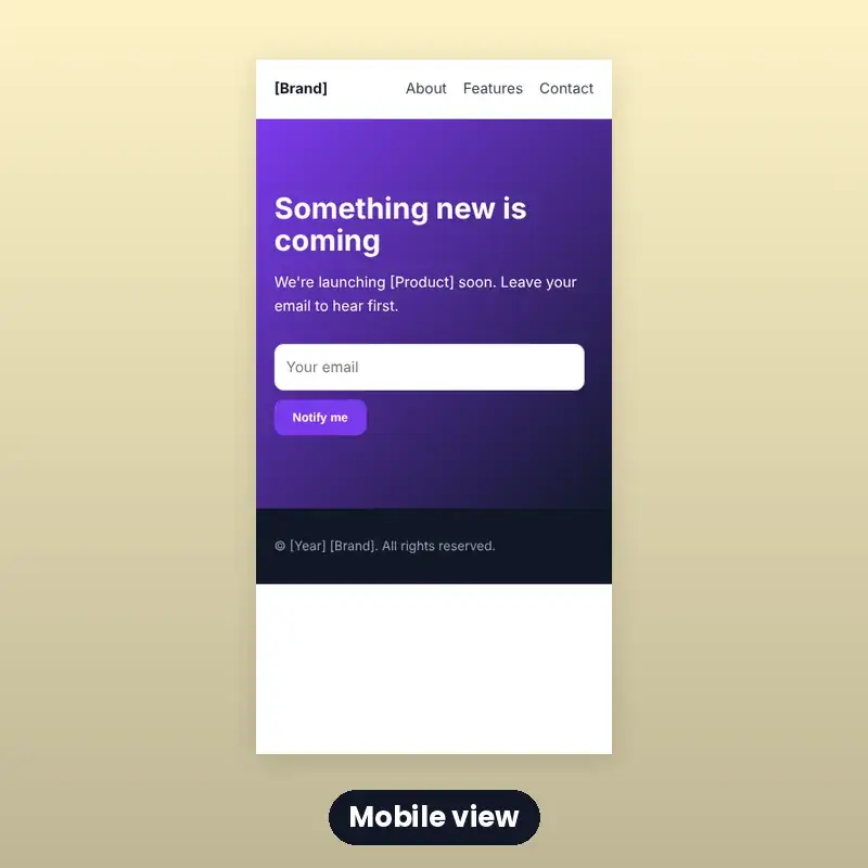 Coming Soon Page Template — HTML & CSS — photo 3