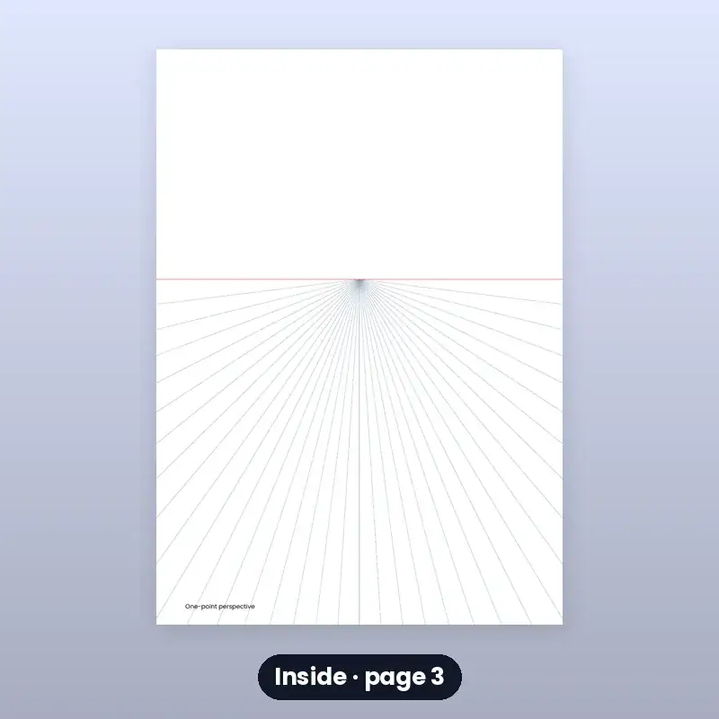 Drawing Practice Sheets — Perspective & Grids — photo 3