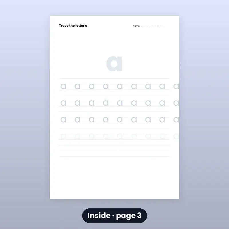 English Alphabet Tracing Worksheets (52 Pages) — photo 3
