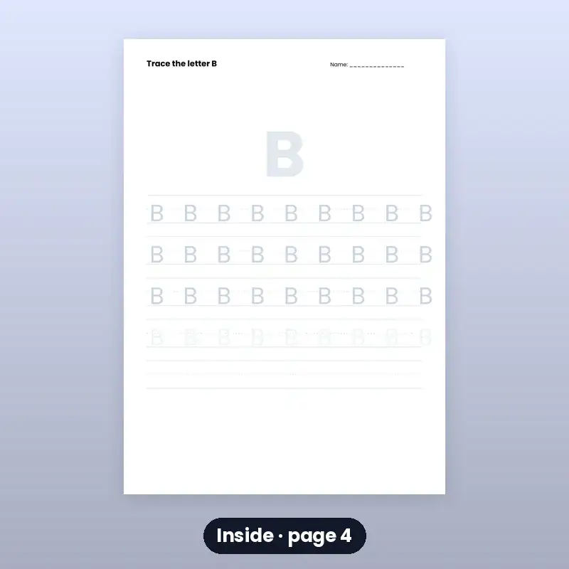 English Alphabet Tracing Worksheets (52 Pages) — photo 4