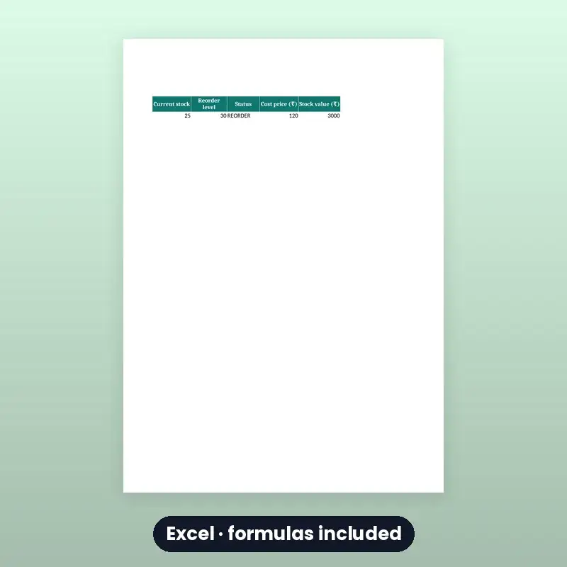 Inventory Tracker — Small Shop (Excel) — photo 2