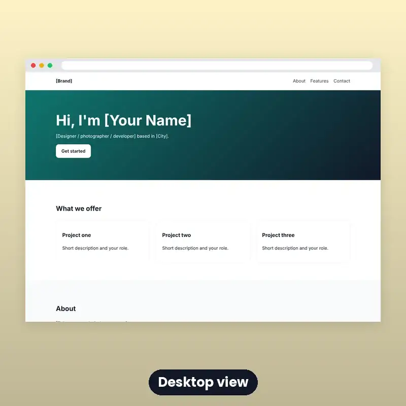 Portfolio Website Template — HTML & CSS — photo 2