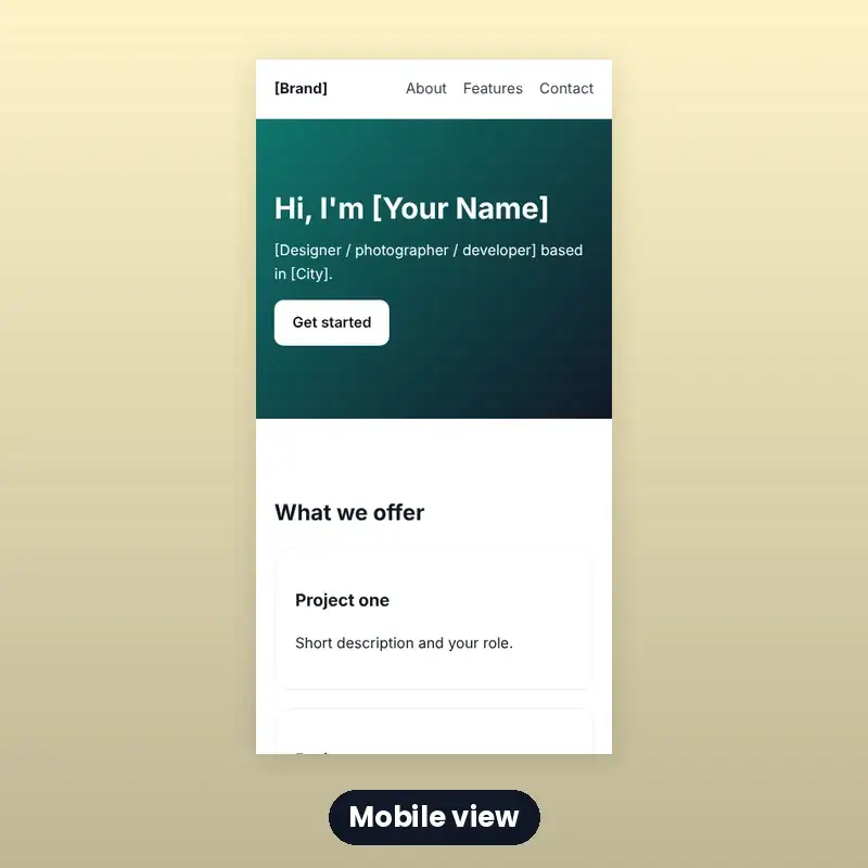 Portfolio Website Template — HTML & CSS — photo 3