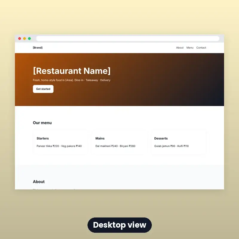 Restaurant Menu Website Template — HTML & CSS — photo 2