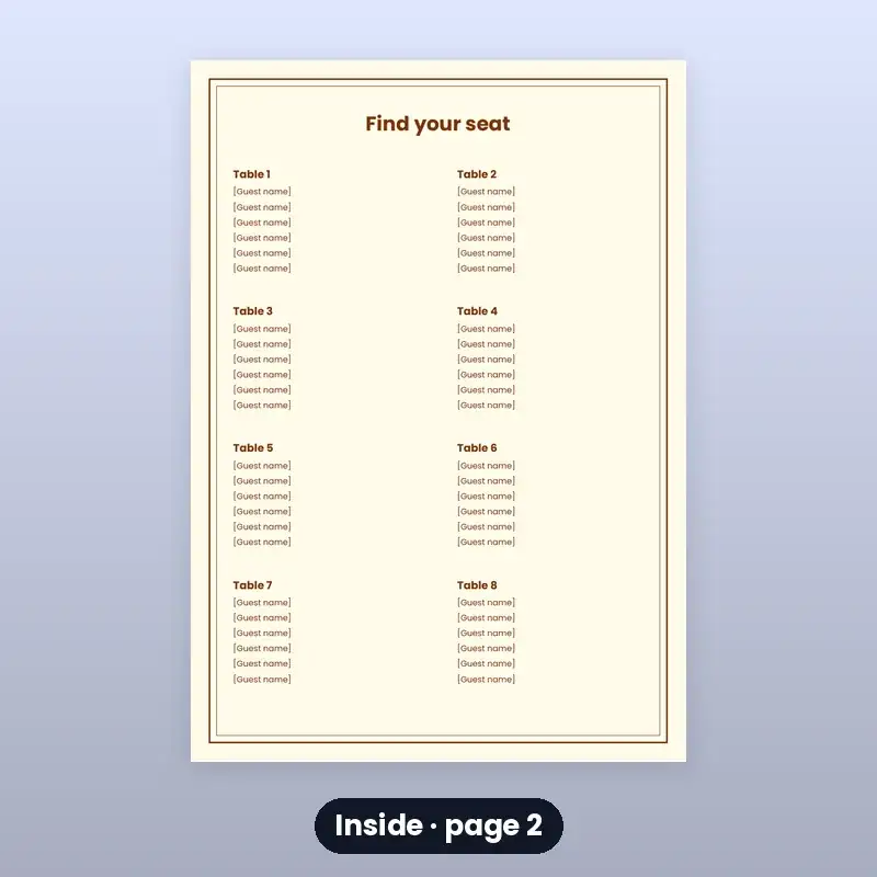 Wedding Welcome Sign & Seating Chart — Printable — photo 2