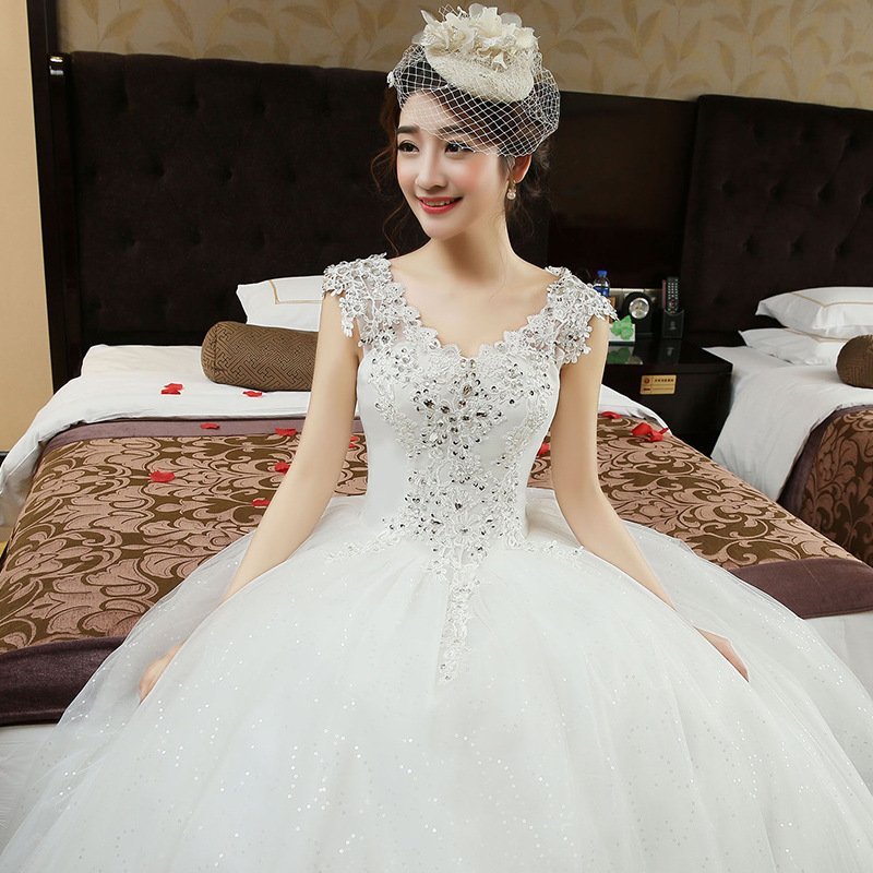 Double shoulder bridal dress — photo 4