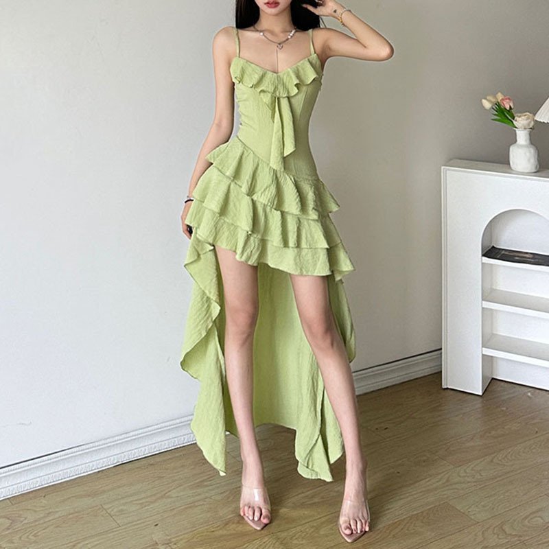 Waist Slimming Irregular Pure Desire Dress — photo 2
