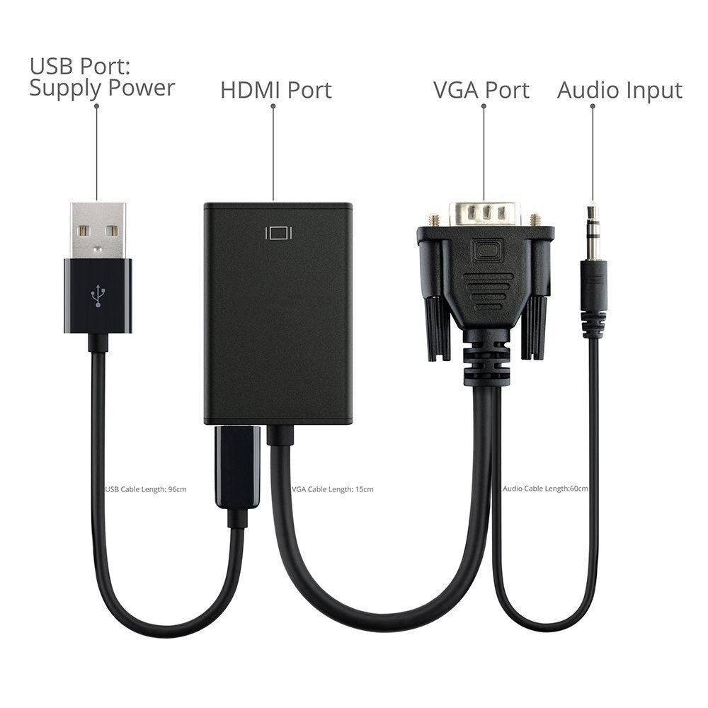 Laptop Black Audio Cable Connection Monitor — photo 2