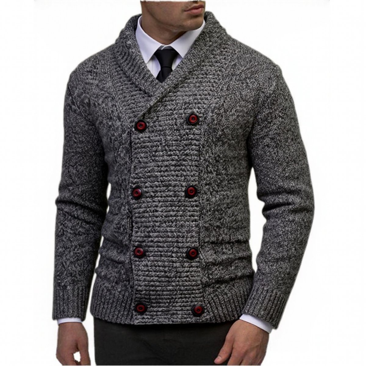 Men's Fashionable Casual Sweater Cardigan — photo 2