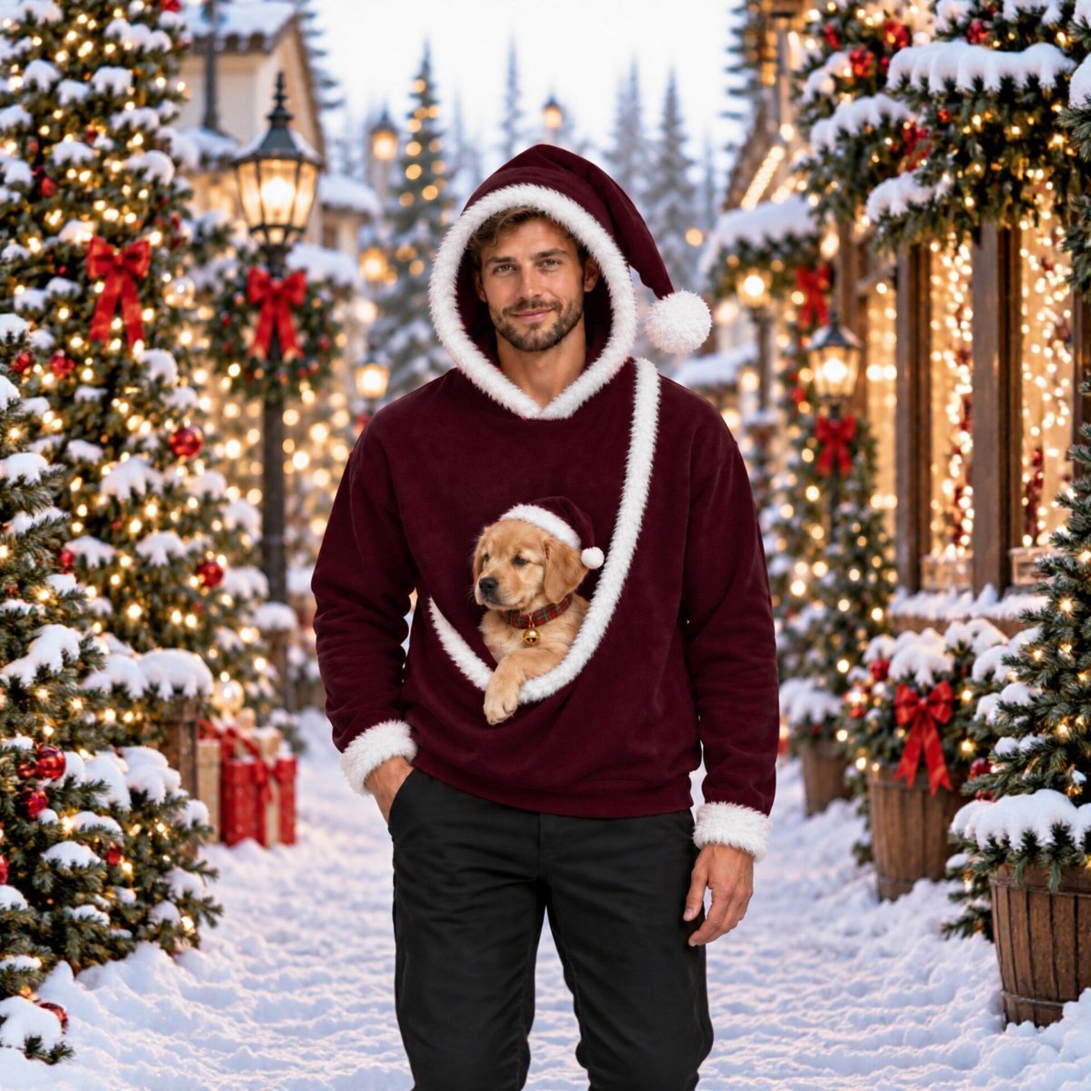 Women's Christmas Hooded Sweatshirt With Hood