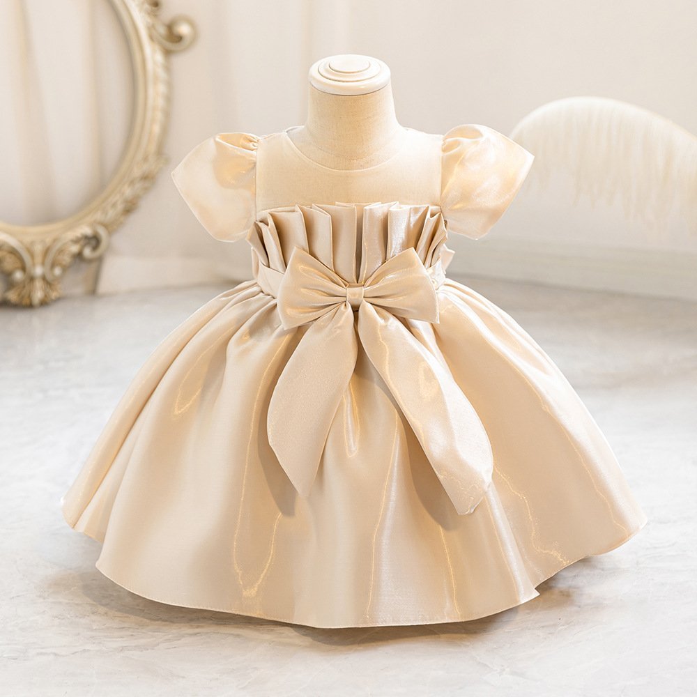 Wedding Satin Children Princess Dress Tulle Tutu Dress — photo 2