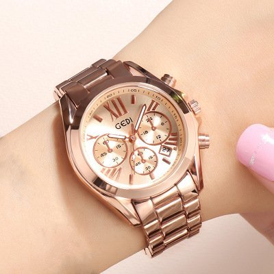 Luxury rose gold women casual watch — photo 2