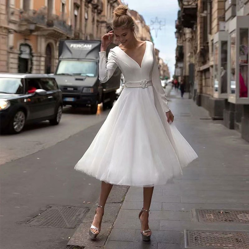 Women's Short Wedding Dress Evening Gown — photo 3