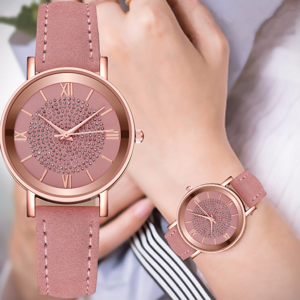 Ladies Fashion Sun Pattern Roman Scale Quartz Watch Watch — photo 2