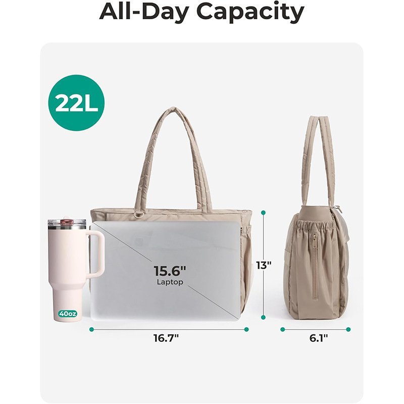 Voluminous High-capacity Fluffy Down Handbag — photo 2