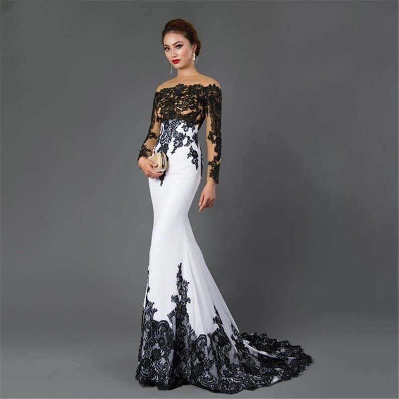 Embroidered Lace Maxi Dress With Fishtail Slim Tail — photo 4