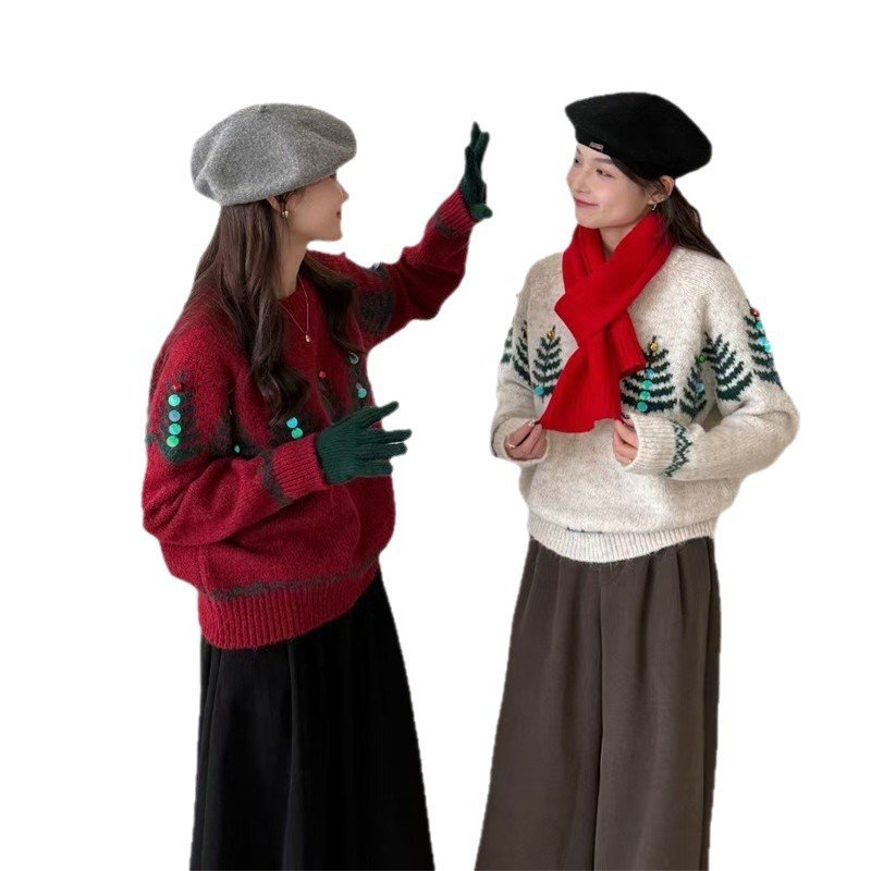 Ladies New Year Atmosphere Pullover Sweater