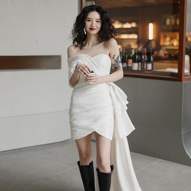 Light Wedding Gown Short Women — photo 4