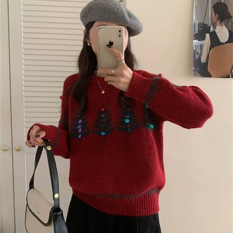 Ladies New Year Atmosphere Pullover Sweater — photo 2