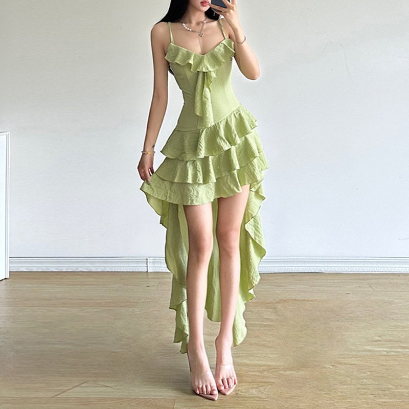 Waist Slimming Irregular Pure Desire Dress — photo 4