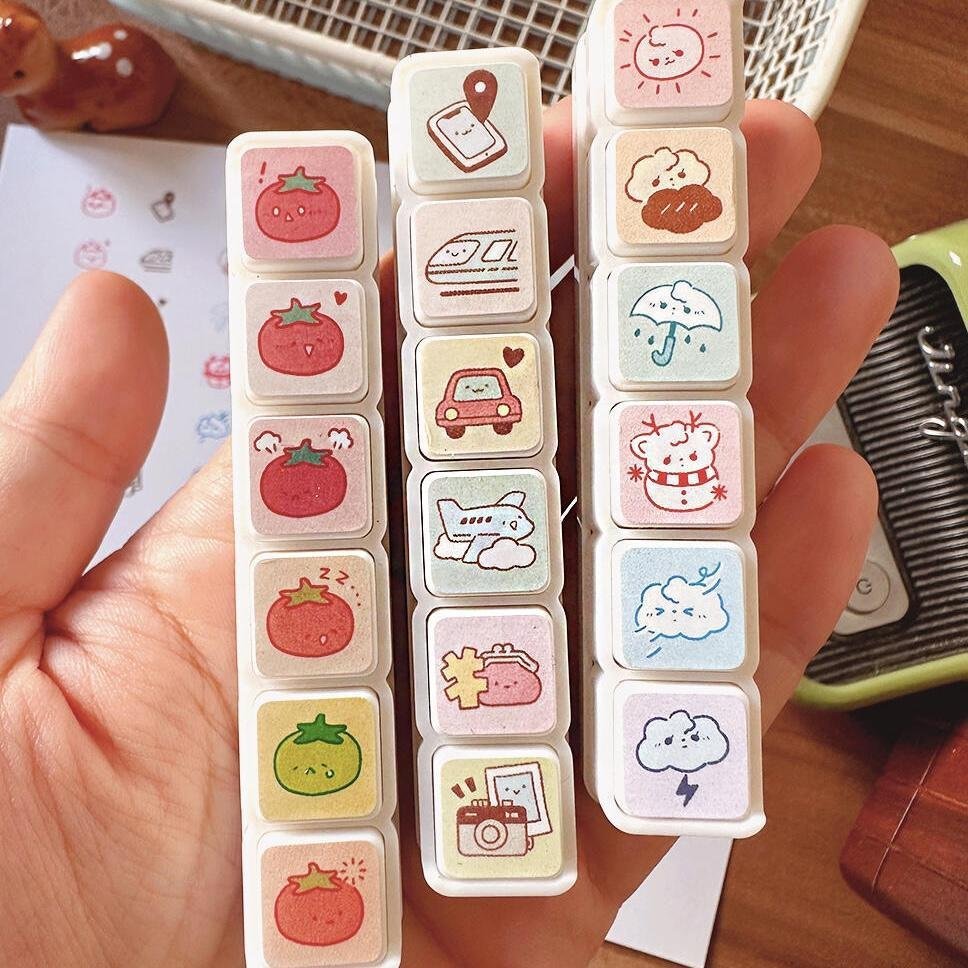 Cute Mini Tomato Mood Weather Six Button Seal — photo 2