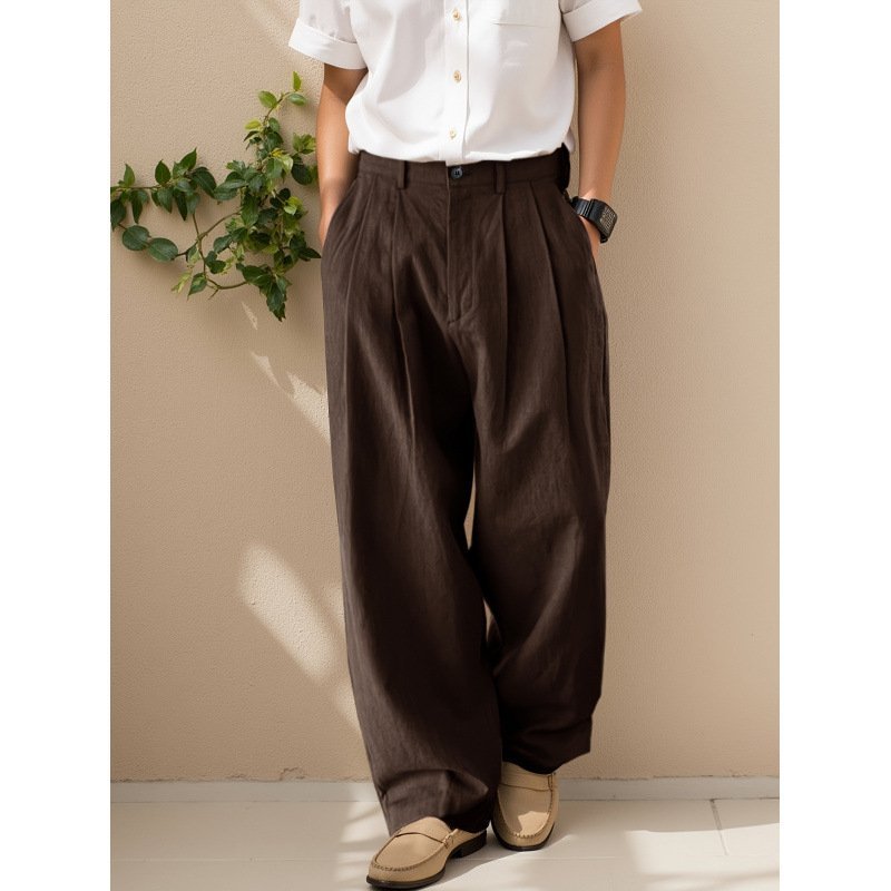Double-pleated Wide-leg Trousers — photo 4