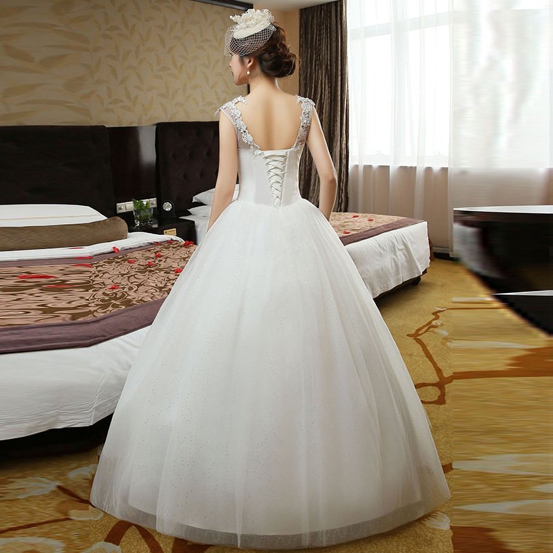Double shoulder bridal dress — photo 2