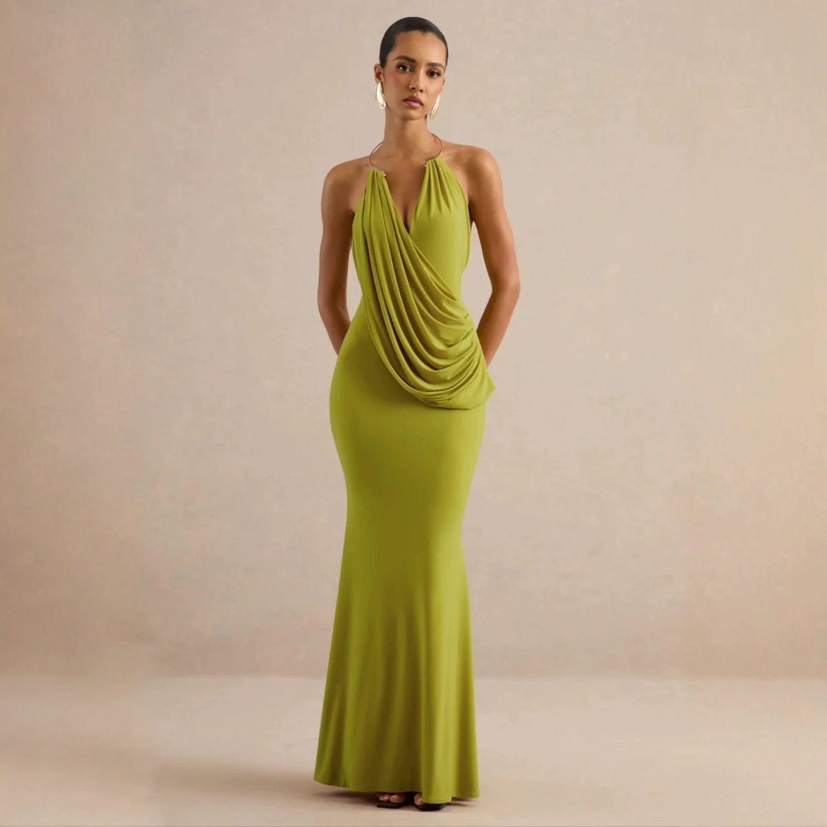Halter V-neck Dress For Women — photo 4