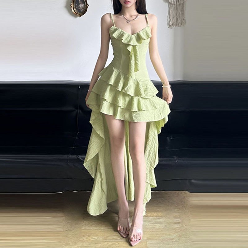 Waist Slimming Irregular Pure Desire Dress — photo 3