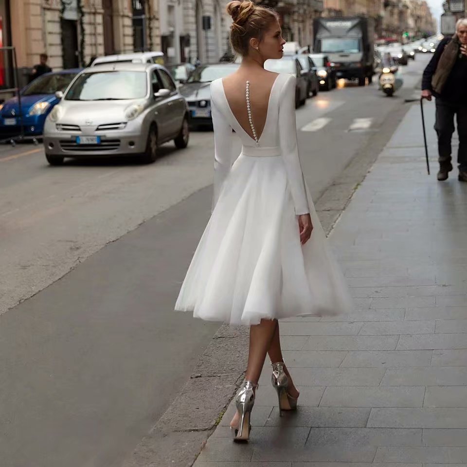 Women's Short Wedding Dress Evening Gown — photo 4