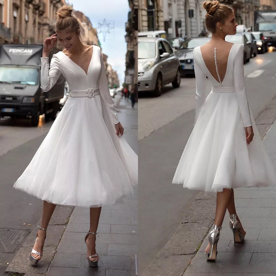 Women's Short Wedding Dress Evening Gown — photo 2