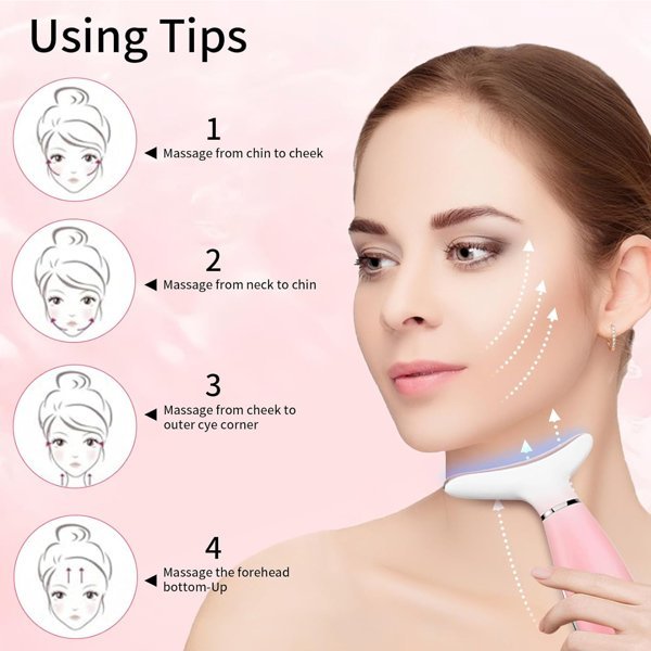 Facial And Neck Massager, Pink Neck Beauty Device — photo 3