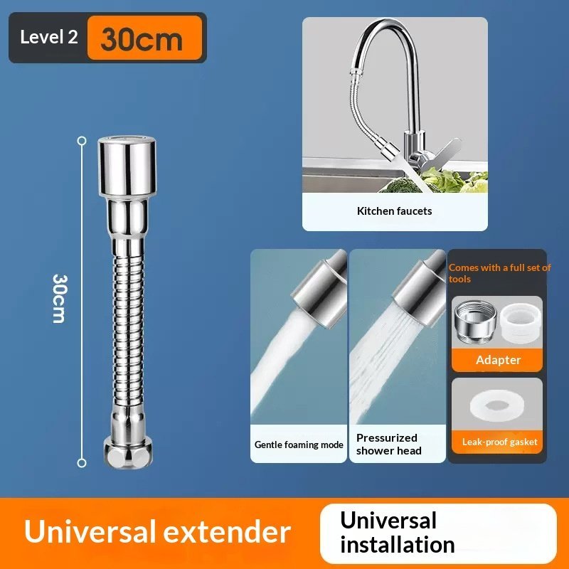 Stainless Steel Anti-Splash Gadget Faucet Extension Tube — photo 2