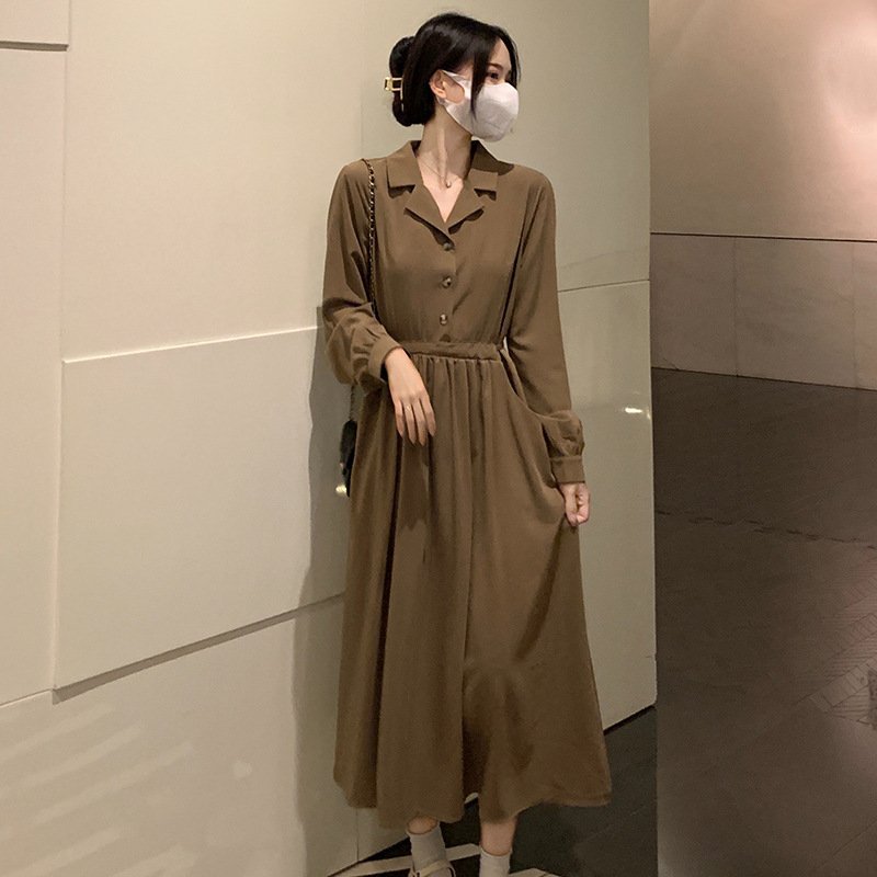 French Style Long Sleeve Black Dress Women — photo 4