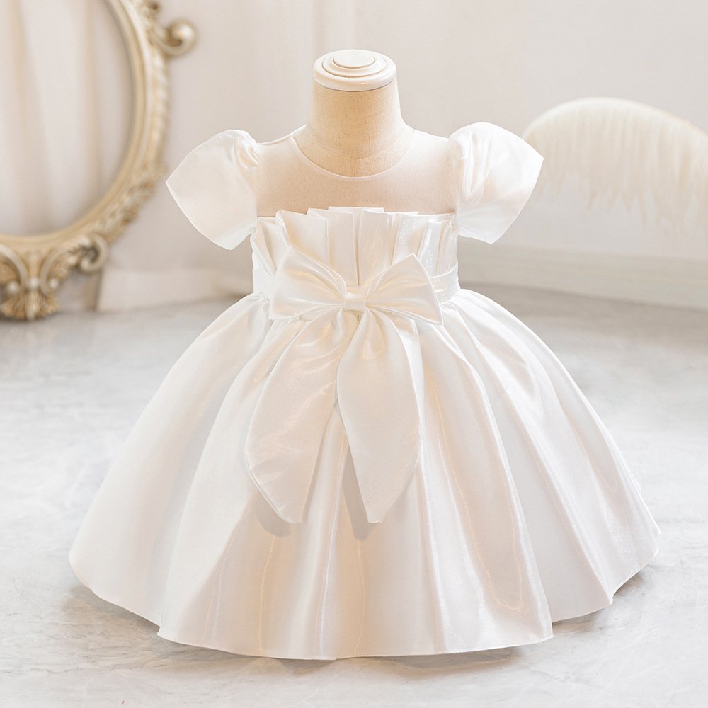 Wedding Satin Children Princess Dress Tulle Tutu Dress — photo 3