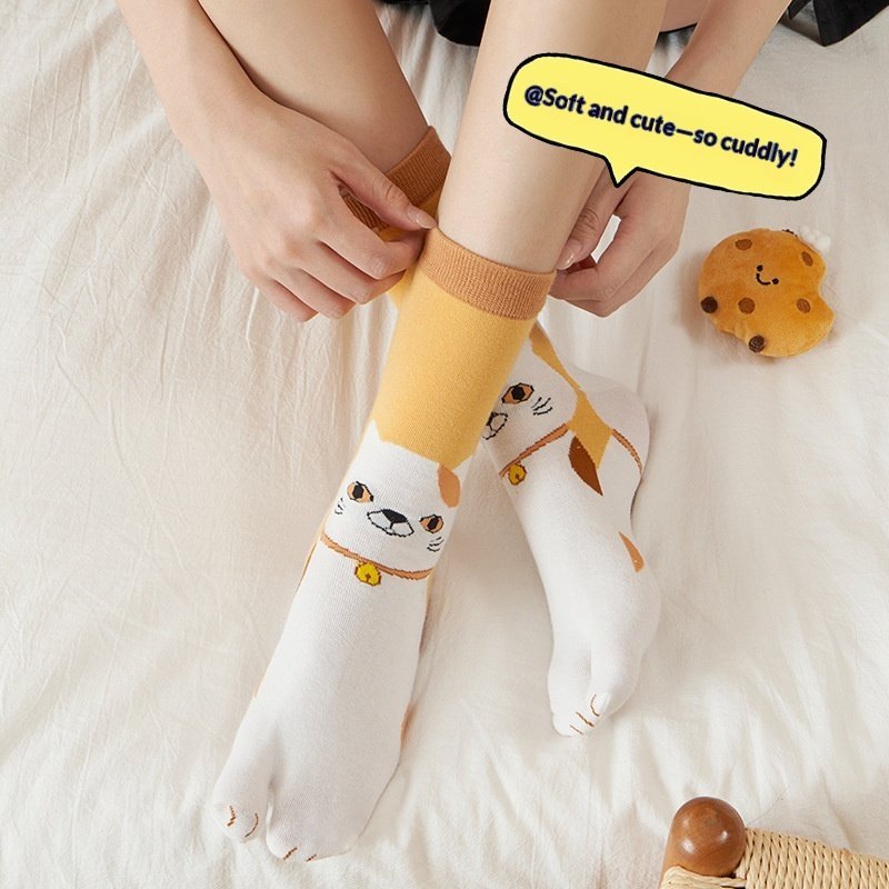 Women's Cute Cartoon-patterned Student-style Slouch Socks — photo 4